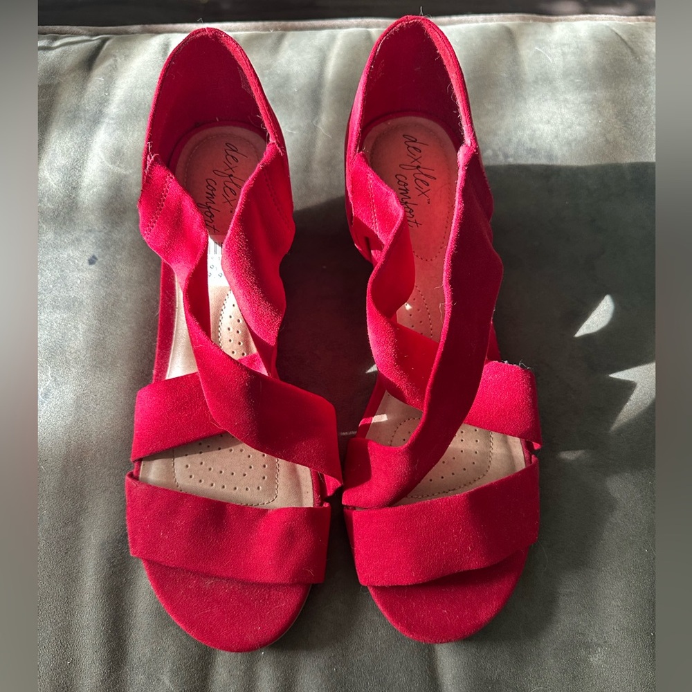 Red wedge heel